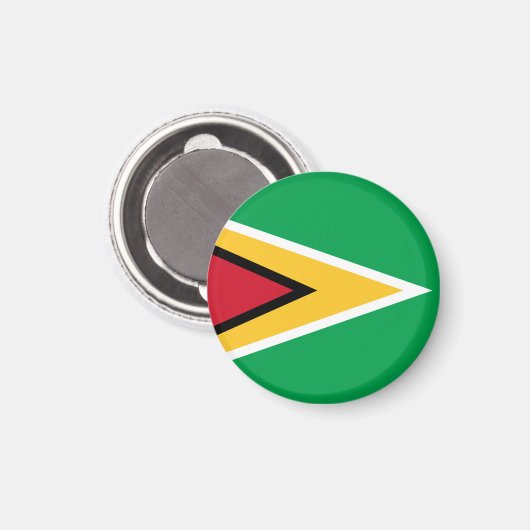 Guyana-Flagge Magnet (Vorderseite/Rückseite)