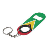 Guyana-Flagge Mini Flaschenöffner (Vorderseite Schrägansicht)