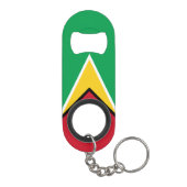 Guyana-Flagge Mini Flaschenöffner (Rückseite)