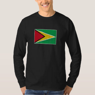 Guyana-Flagge mit Vintagen guyanischen Nationalfar T-Shirt