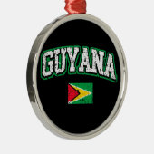 Guyana-Flagge Ornament Aus Metall (Rechts)