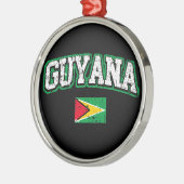 Guyana-Flagge Ornament Aus Metall (Links)