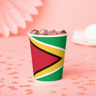 Guyana-Flagge Pappbecher