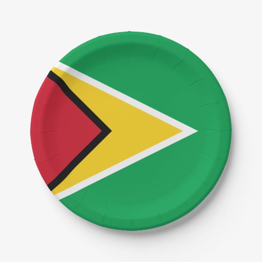 Guyana-Flagge Pappteller (Vorderseite)
