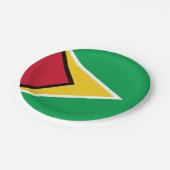 Guyana-Flagge Pappteller (Schrägansicht)