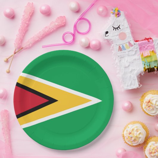 Guyana-Flagge Pappteller (Party)