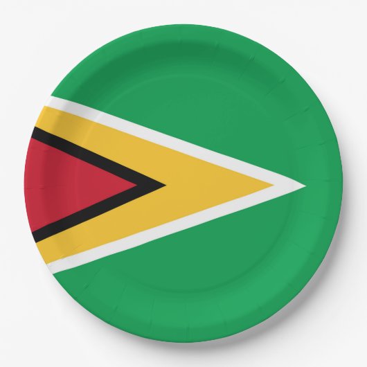 Guyana-Flagge Pappteller (Vorderseite)