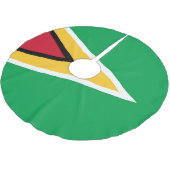 Guyana-Flagge Polyester Weihnachtsbaumdecke (Schrägansicht)