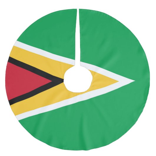 Guyana-Flagge Polyester Weihnachtsbaumdecke (Vorderseite)
