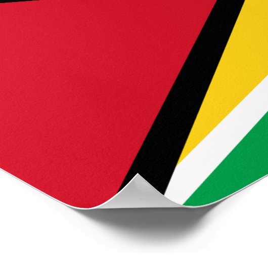 Guyana-Flagge Poster (Ecke)