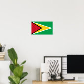 Guyana-Flagge Poster (Heimbüro)