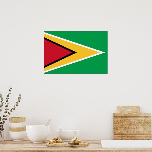 Guyana-Flagge Poster (Küche)