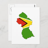 Guyana-Flagge Postkarte (Vorne/Hinten)