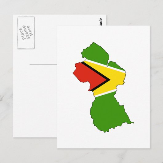 Guyana-Flagge Postkarte (Vorne/Hinten)