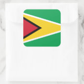 Guyana-Flagge Quadratischer Aufkleber (Tasche)