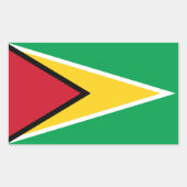 Guyana-Flagge Rechteckiger Aufkleber (Vorderseite)