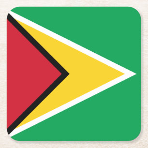 Guyana-Flagge Rechteckiger Pappuntersetzer