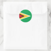 Guyana-Flagge Runder Aufkleber (Tasche)