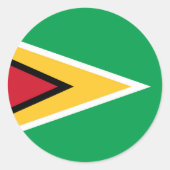 Guyana-Flagge Runder Aufkleber (Vorderseite)