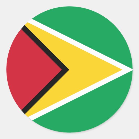 Guyana-Flagge Runder Aufkleber (Vorderseite)