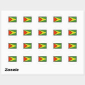 Guyana-Flagge Runder Aufkleber (Blatt)