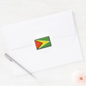Guyana-Flagge Runder Aufkleber (Umschlag)