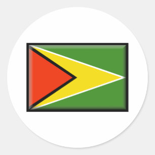 Guyana-Flagge Runder Aufkleber