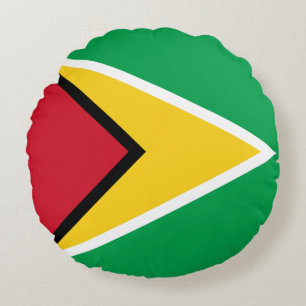 Guyana-Flagge Rundes Kissen