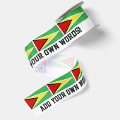 Guyana-Flagge Satinband (Rückseite)