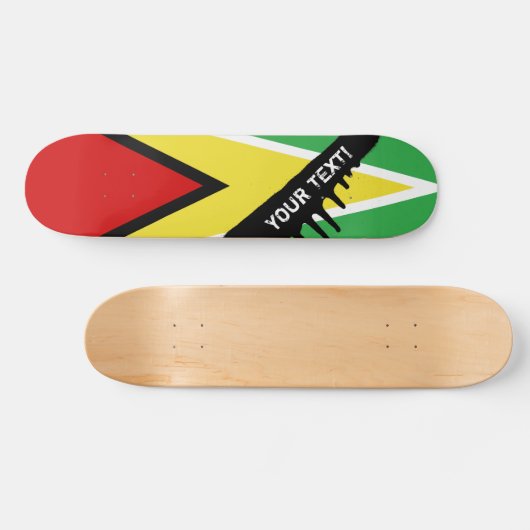Guyana-Flagge Skateboard (Horizontal)