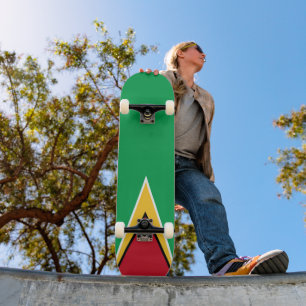 Guyana-Flagge Skateboard