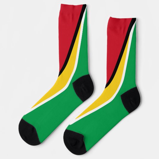 Guyana-Flagge Socken (Linkes Detail)
