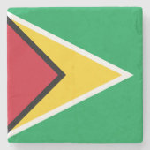 Guyana-Flagge Steinuntersetzer (Vorderseite)