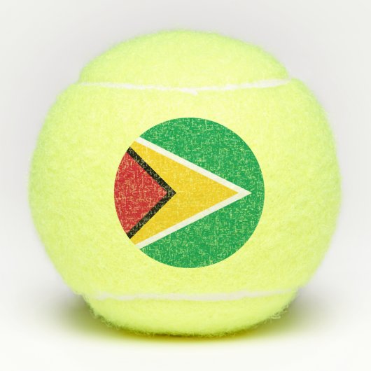 Guyana-Flagge Tennisbälle (Vorderseite)