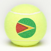 Guyana-Flagge Tennisbälle (Rückseite)