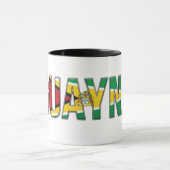 Guyana-Flagge Text | Karibischer Stolz Design Tasse (Zentrum)