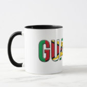 Guyana-Flagge Text | Karibischer Stolz Design Tasse (Links)