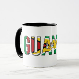 Guyana-Flagge Text   Karibischer Stolz Design Tasse