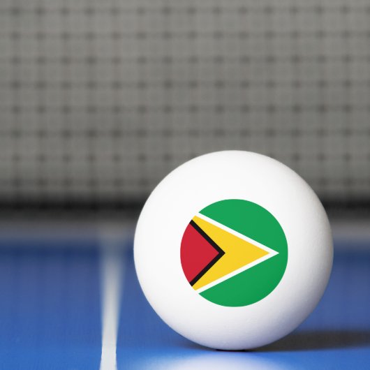 Guyana-Flagge Tischtennisball (Netto)