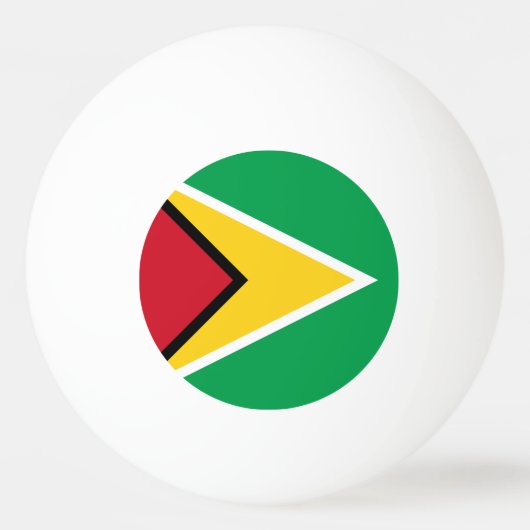 Guyana-Flagge Tischtennisball (Rückseite)