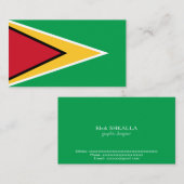 Guyana-Flagge Visitenkarte (Vorne/Hinten)