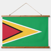 Guyana-Flagge Wandteppich Mit Holzrahmen (Vorderseite)