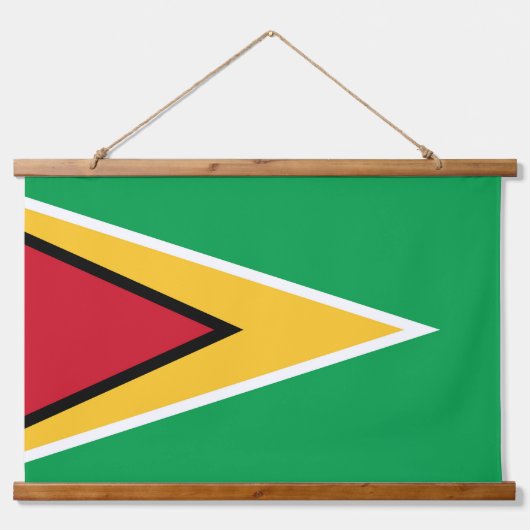 Guyana-Flagge Wandteppich Mit Holzrahmen (Vorderseite 3)
