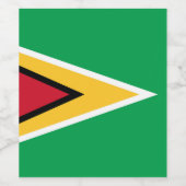 Guyana-Flagge Weinetikett (Einzelnes Label)