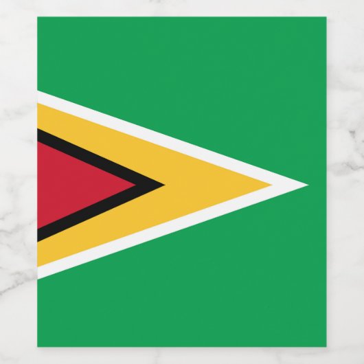 Guyana-Flagge Weinetikett (Einzelnes Label)