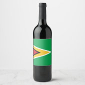 Guyana-Flagge Weinetikett (Vorderseite)