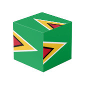 Guyana-Flagge Würfel (Rückseite Schrägansicht)