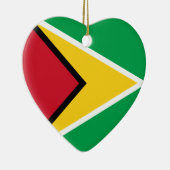 Guyana-Flaggen-Herz Keramikornament (Rechts)