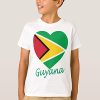 Guyana-Flaggen-Herz