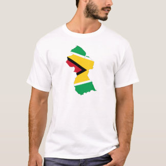Guyana-Flaggen-Karte T-Shirt